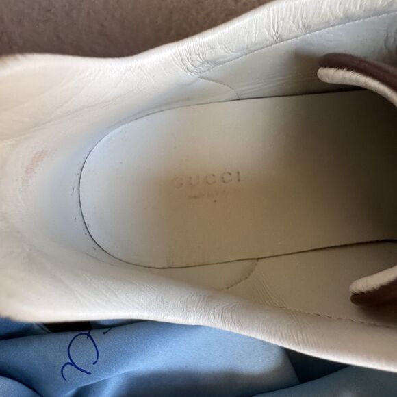 GUCCI Ace Supreme Leather Fake Not Canvas Print Sneaker Women's Brown EU 37 - Picture 8 of 12